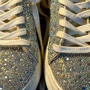 Betsy Johnson Silver Rhinestone  7 1/2